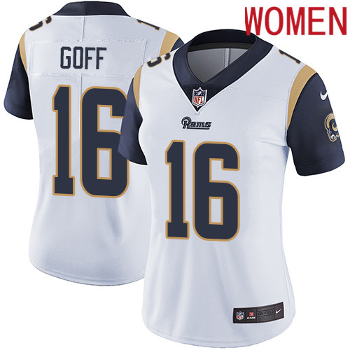 2019 Women Los Angeles Rams #16 Goff white Nike Vapor Untouchable Limited NFL Jersey->women nfl jersey->Women Jersey